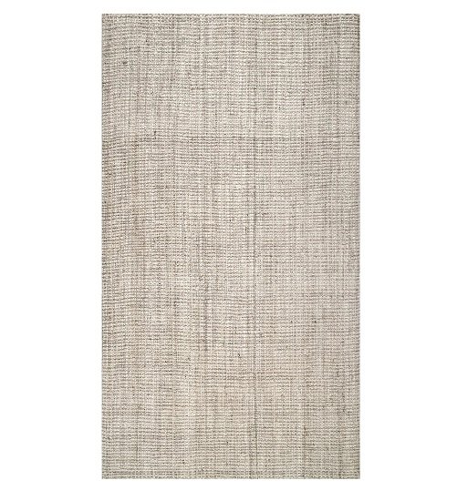 Solid Farmhouse Jute Accent Rug, 3x5, Off-white
